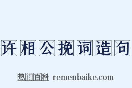 许相公挽词造句是什么意思的图片